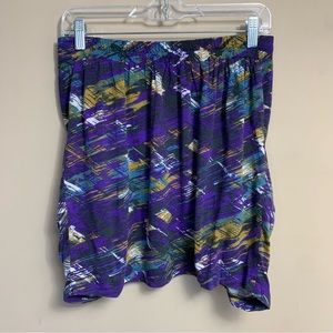 3/$15 SALE! Purple Brushstroke Print Skirt